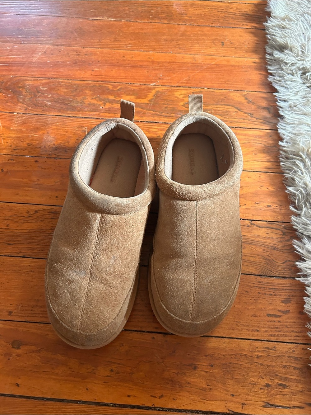 Bombas Women’s Suede Clog Slip-On in Tan